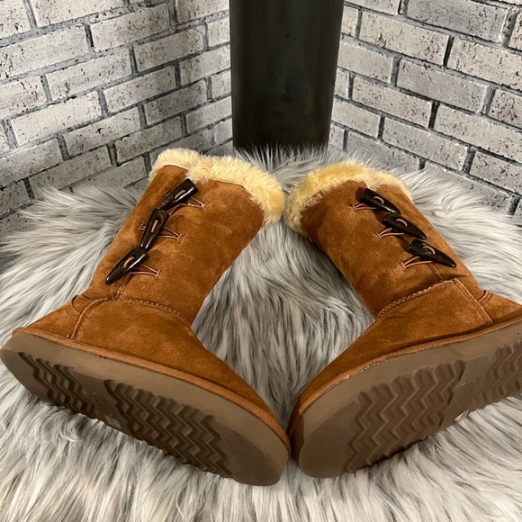 Style & Co Suede Boots With Faux-Fur Cuffs NEW - Picture 9 of 15